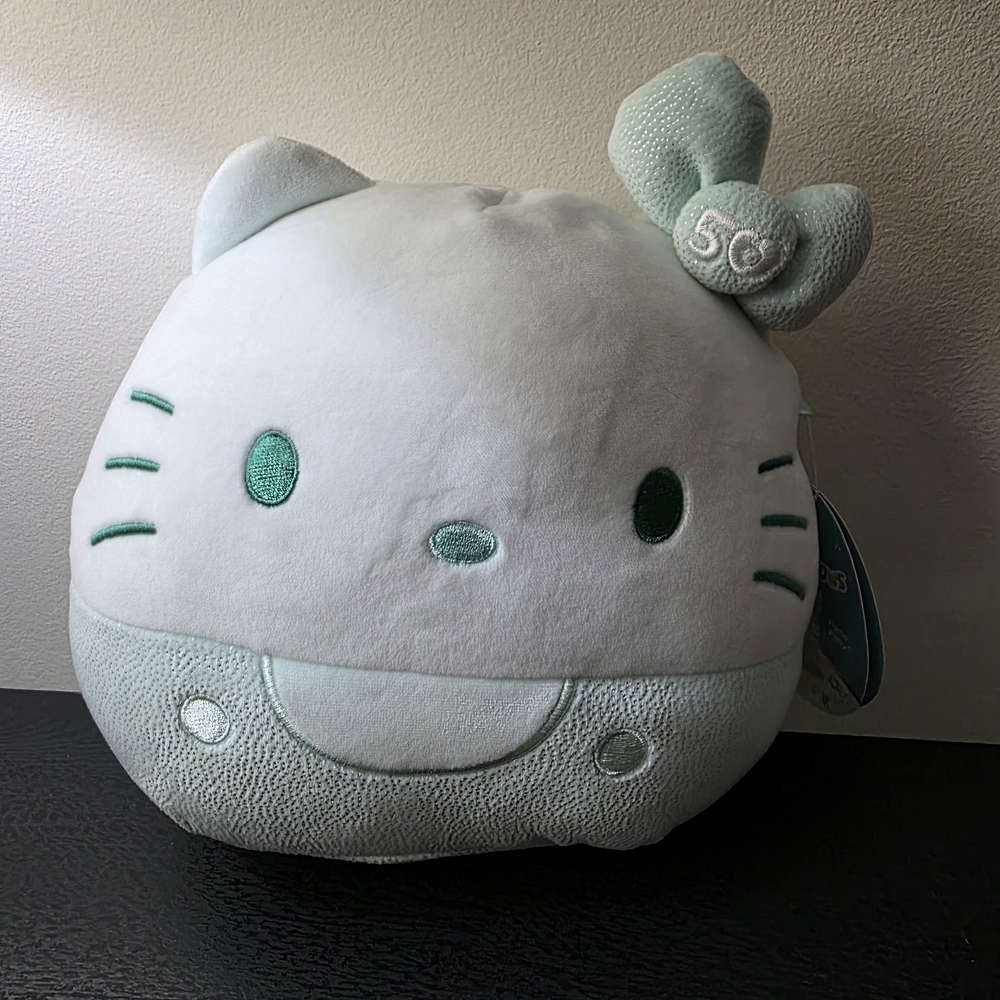 Squishmallows Mint Green 50th Anniversary Hello Kitty Plush